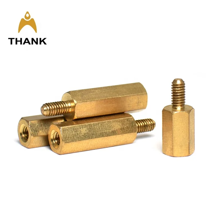 Blind threaded brass standoff stainless steel PCB standoff screw double side aluminum spacer standoff #6-32