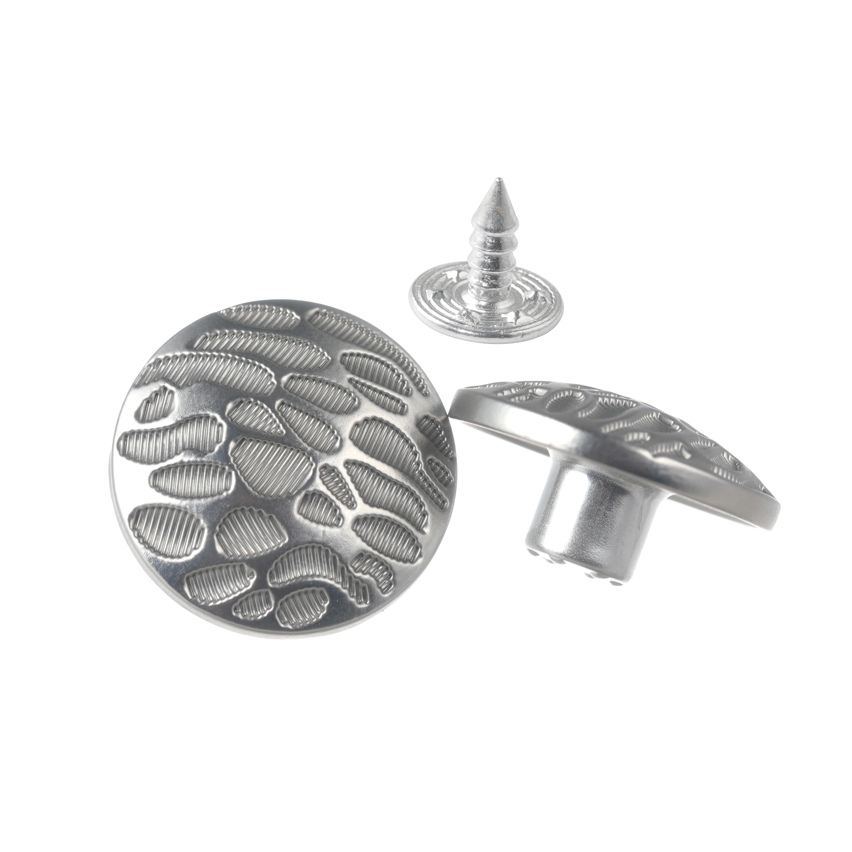 High Quality Customized Engraved Logo Anti. Gold Style Metal Zinc Alloy Jeans Button for Garments