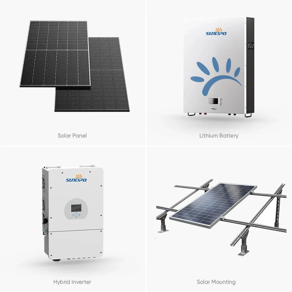 SunLipo Complete Set Solar Power Station Energy Storage System 15W Pure Sine Wave On Grid Solar Power Generator