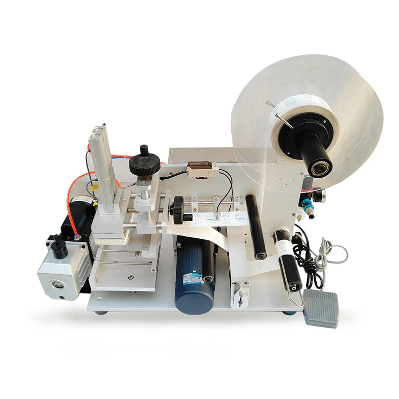 YTK-60 hot sale factory sale  tabletop Semi-automatic flat and flat Bag Labeling Machine