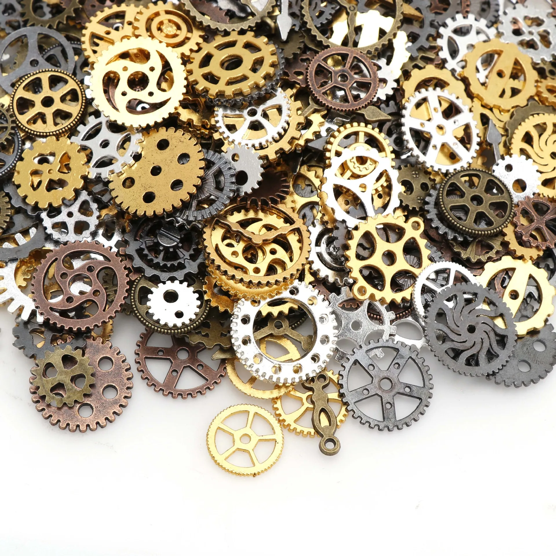 1000g New 8-12mm MINI Size Mix Alloy Mechanical Steampunk Cogs & Gears Accessories For DIY Bracelet Necklace Jewelry