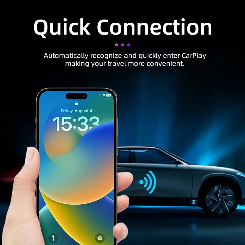 TIMEKNOW Portable Carplay System Wireless Carplay Smart Box Car Universal Usb Obd Carplay Dongle Wireless Adapter