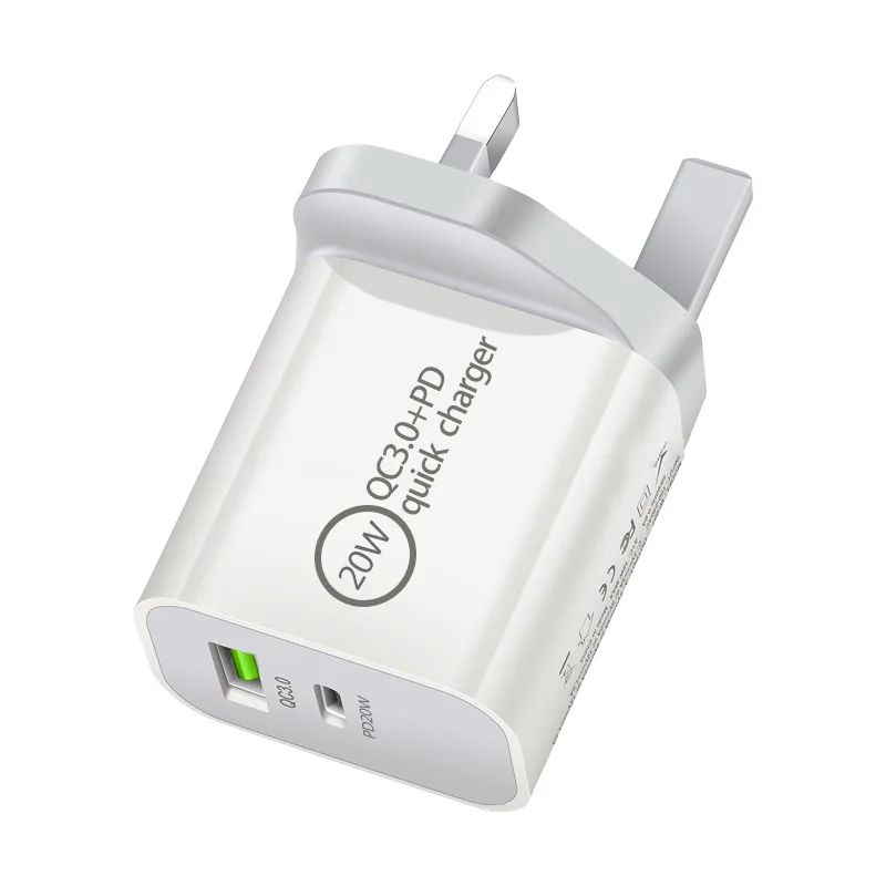 2021 Updated Power Delivery USB Wall Charger, QC 3.0 Technology Fast 20W/18W Dual Ports Wall Charger Portable Phone Charger