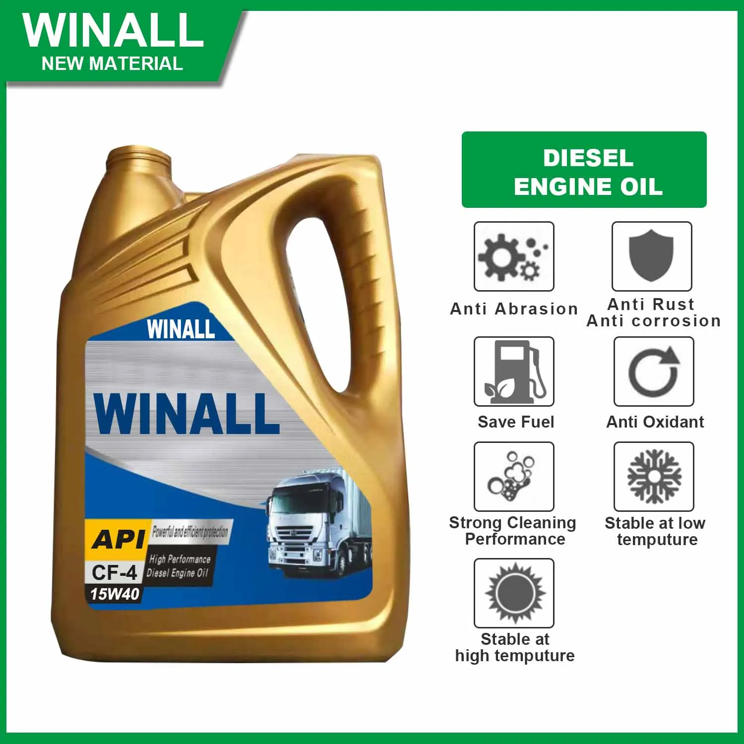 China Factory Direct Sale 5L CD-4 15W-40 Supercharged Diesel Engine Oil