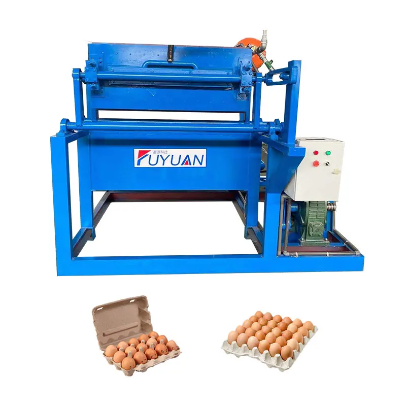 Fuyuan famous  brand Waste Paper Pulp Forming Egg Tray Making Machine Production Line semi-automatic paper egg tray machine