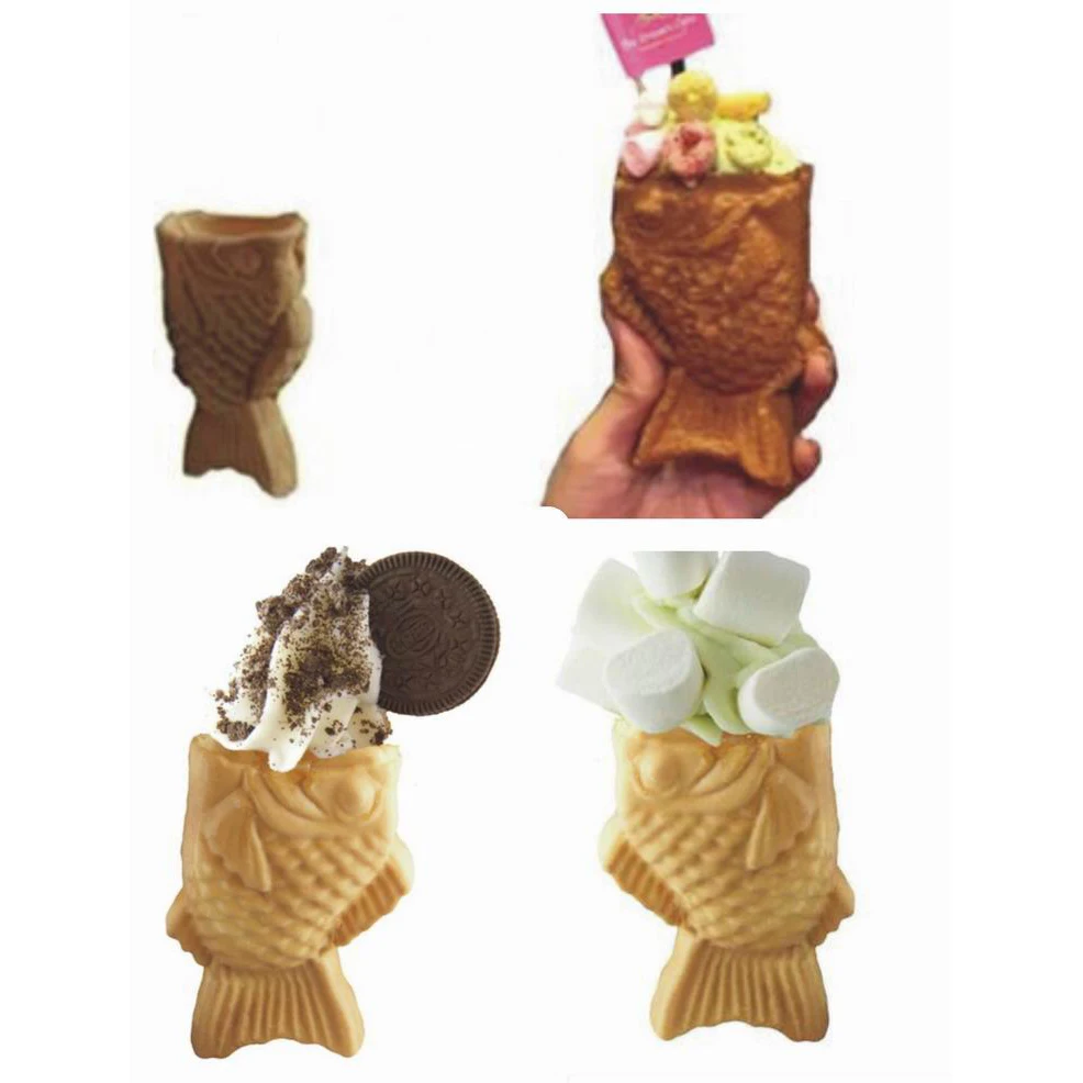 2016 new arrival fish shape with open mouth taiyaki maker with backing oven grill