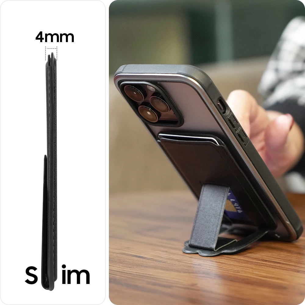 Detachable Leather PU Wallet Card Magnetic Phone Holder with Stand for iPhone 12 13 14 15 Pro Max