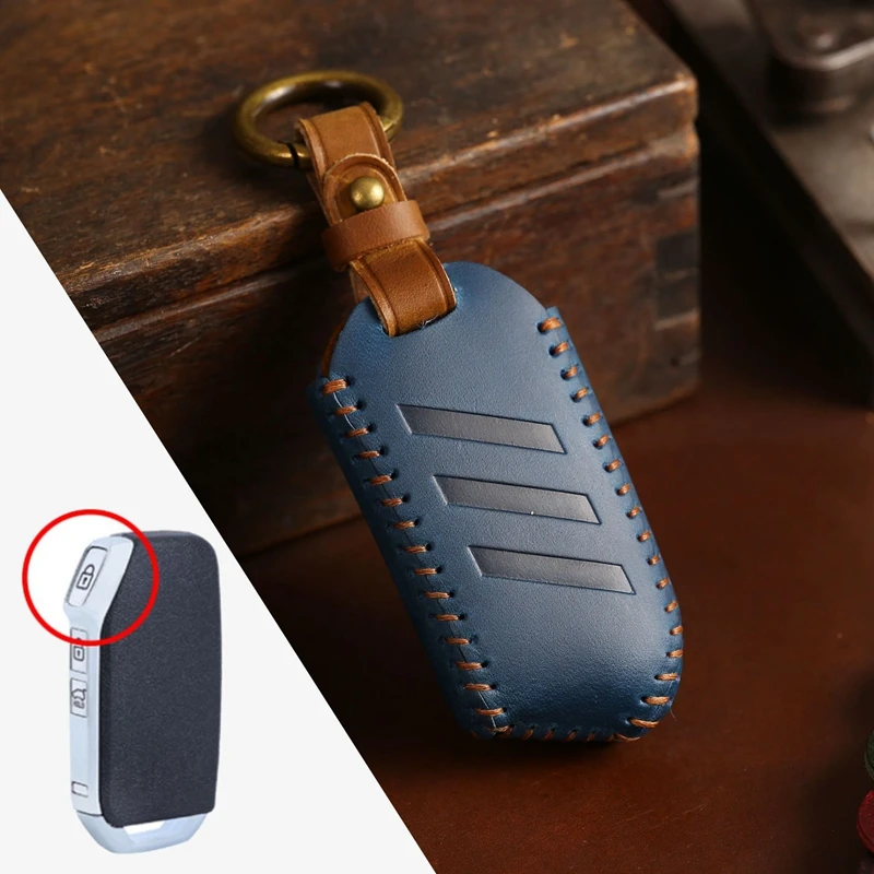 Factory direct sales accesorios para autos 2022 Leather Smart four buttons Car Key Cover For Kia