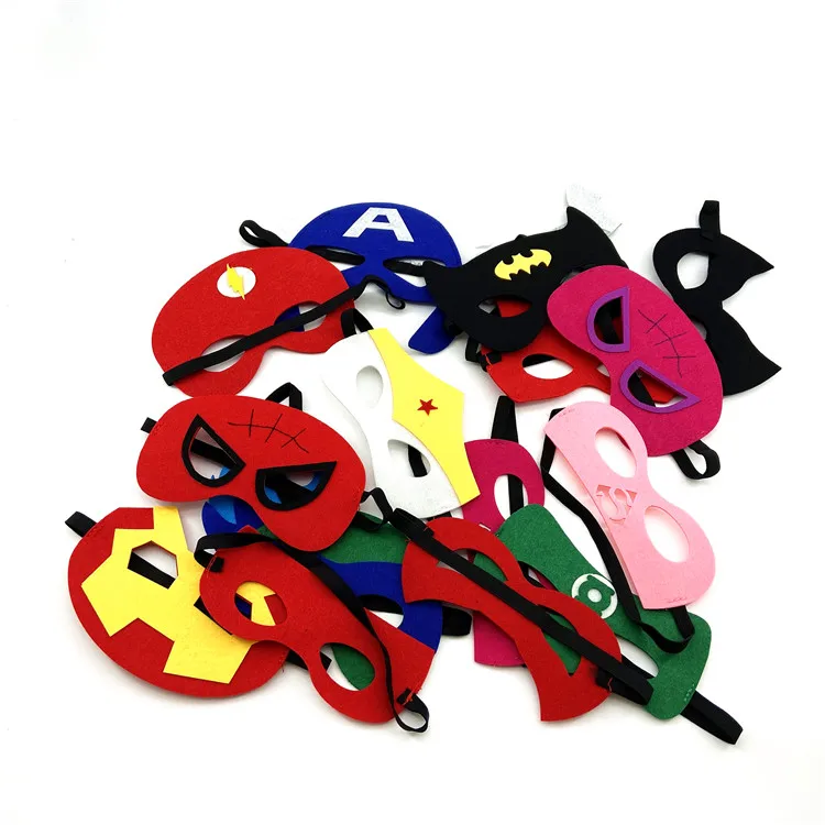Factory direct wholesale dinosaur felt mask superhero felt masks white face mask felt