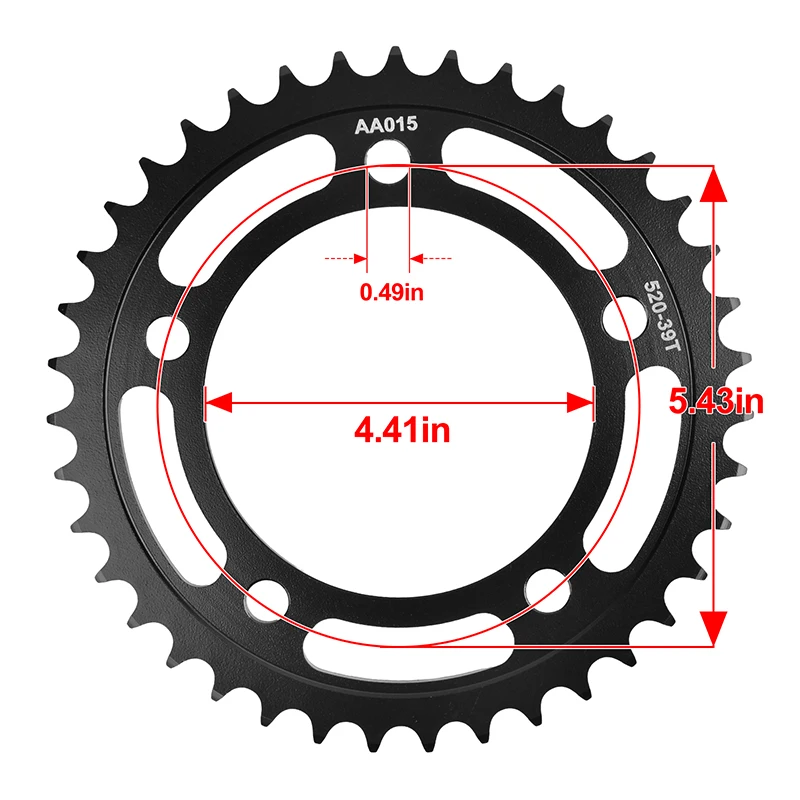 700CC 750CC Driven 520 39 Tooth Best Rear Motorcycle Sprocket for Honda CT700 CTX700 NC700 NC750