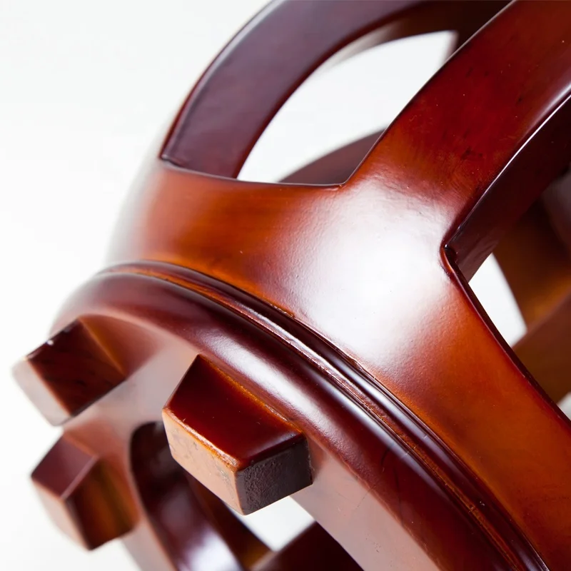 Household item retro decoration chair wooden round tea stool for plants