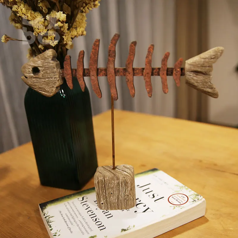 
YBOX wood fish bone for home decor small wooden crafts customized high quality 