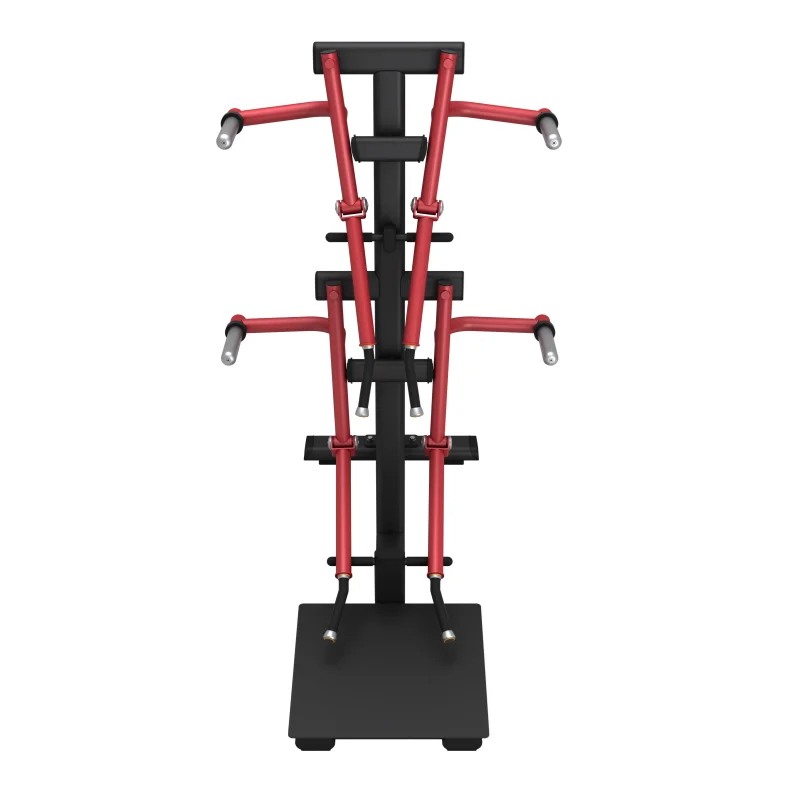 Dual Function Pin Loaded Lat Pull Down Gym Mid Row & Low Row Strength Training Equipment Adjustable Low Pully
