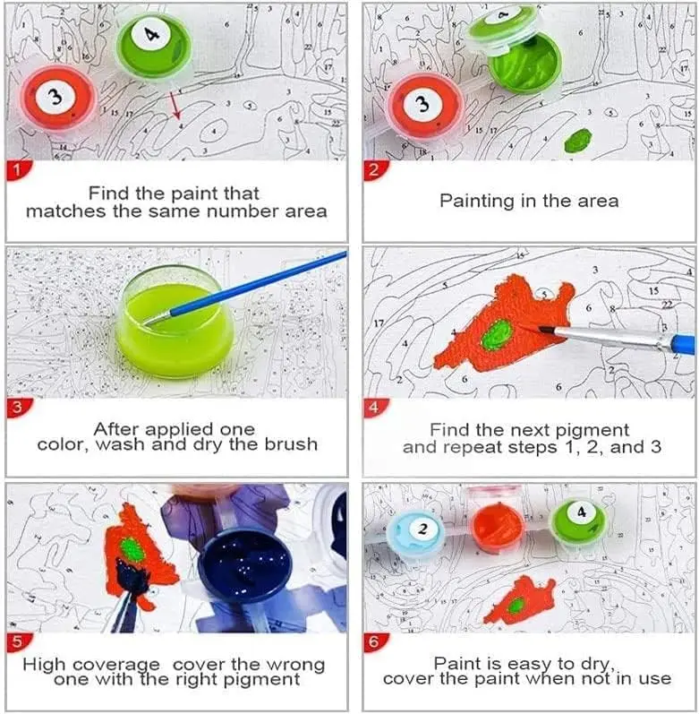 Manufactures Oem Digital Paint By Number Frame Painting By Numbers