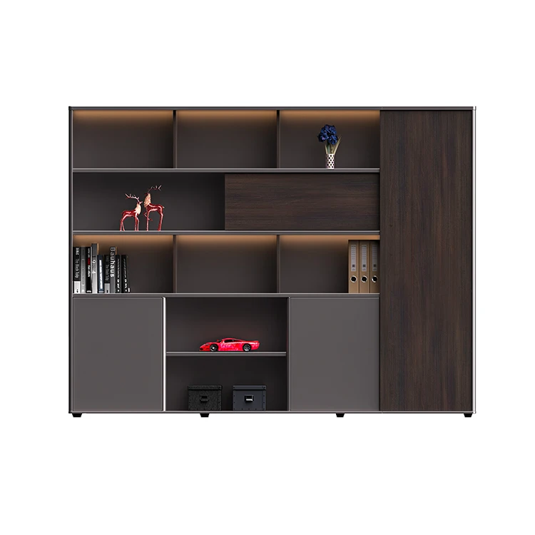 Пользовательские файлы для хранения книжных полок офисный файл и шкаф черный деревянный документов продажи