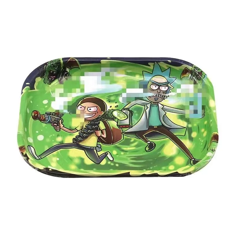 Custom Logo Metal Herb Tray Smoking Accessories Rolling Trays Tobacco Tray