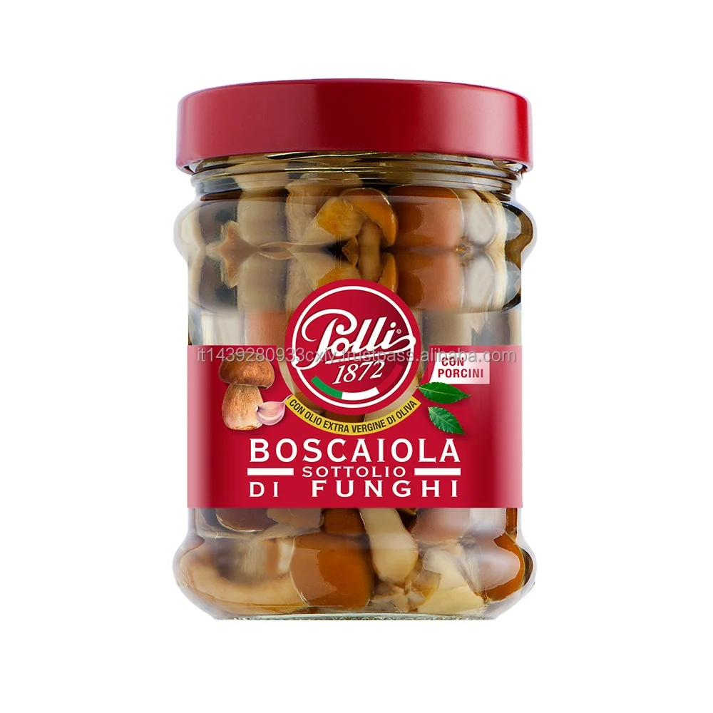 Highest quality italian production 285 g mason jar tasty marinated mushrooms salad mix in oil for distribution