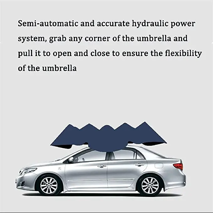 Hot Summer Outdoor Anti-UV Oxford Polyester Waterproof Car Tent Umbrella (Semi-Automatic)