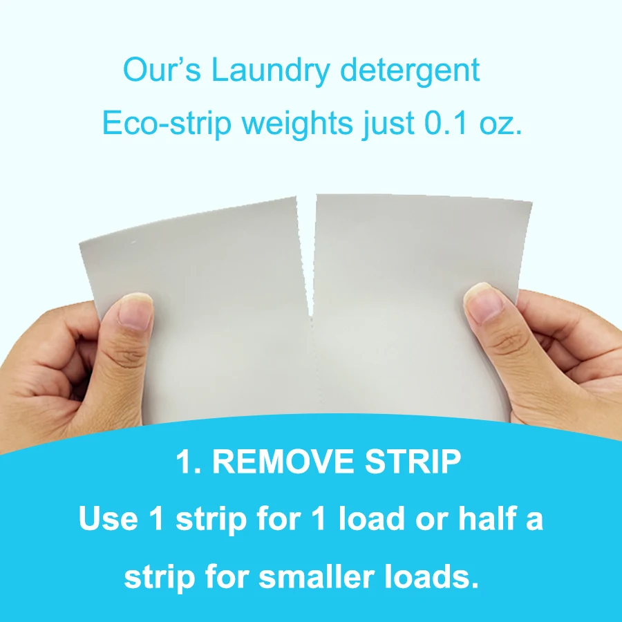 Laundry Detergent Sheets - Hypoallergenic Laundry Soap - Ultra Concentrated, Recyclable Packaging, Stain Fighting - Fresh Scent