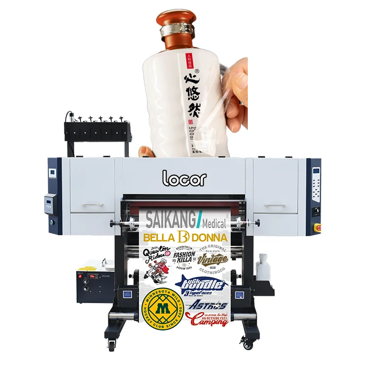 New Technology 60cm Roll to Roll UV DTF Printer Wide Format 3d Crystal PET Film Print and Laminate factory price