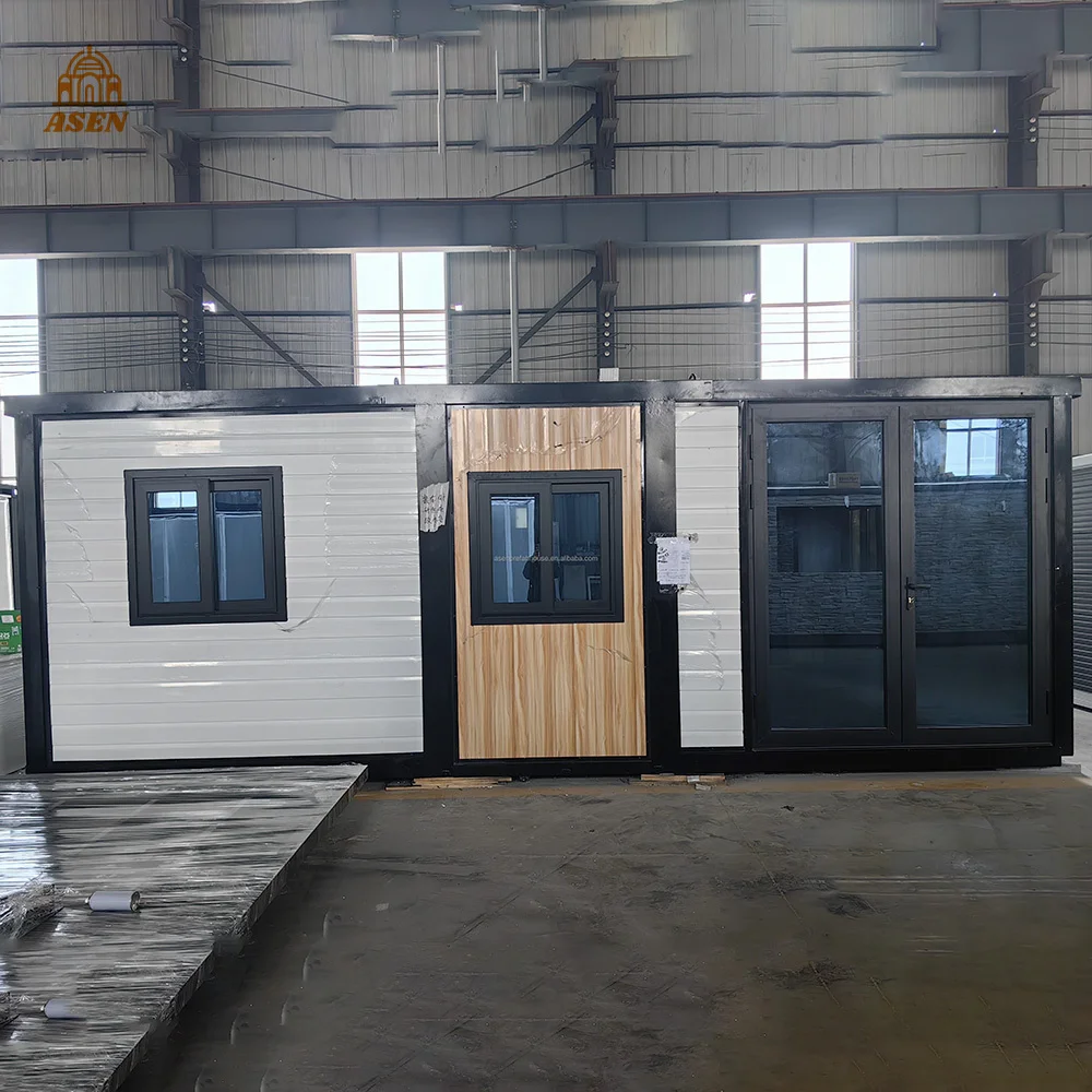 Asen Luxury Foldable Container House with Jacuzzi Prefabricated Container House with Deck and Garden