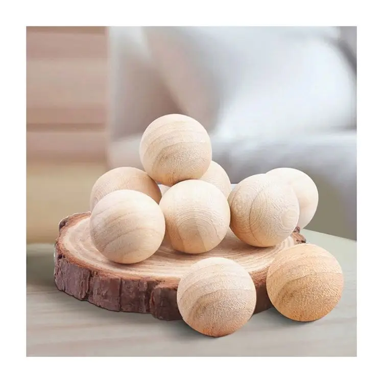 Natural camphor tree insects repellent moisture proof small round wooden balls 25 mm round