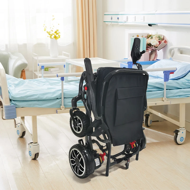 Carbon fiber portable foldable electric wheelchair for the elderly disabled