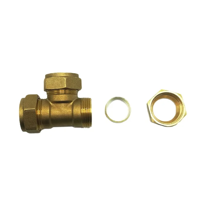 3 Way Equal Tee Brass Compression Fitting Pex Pipe Fitting