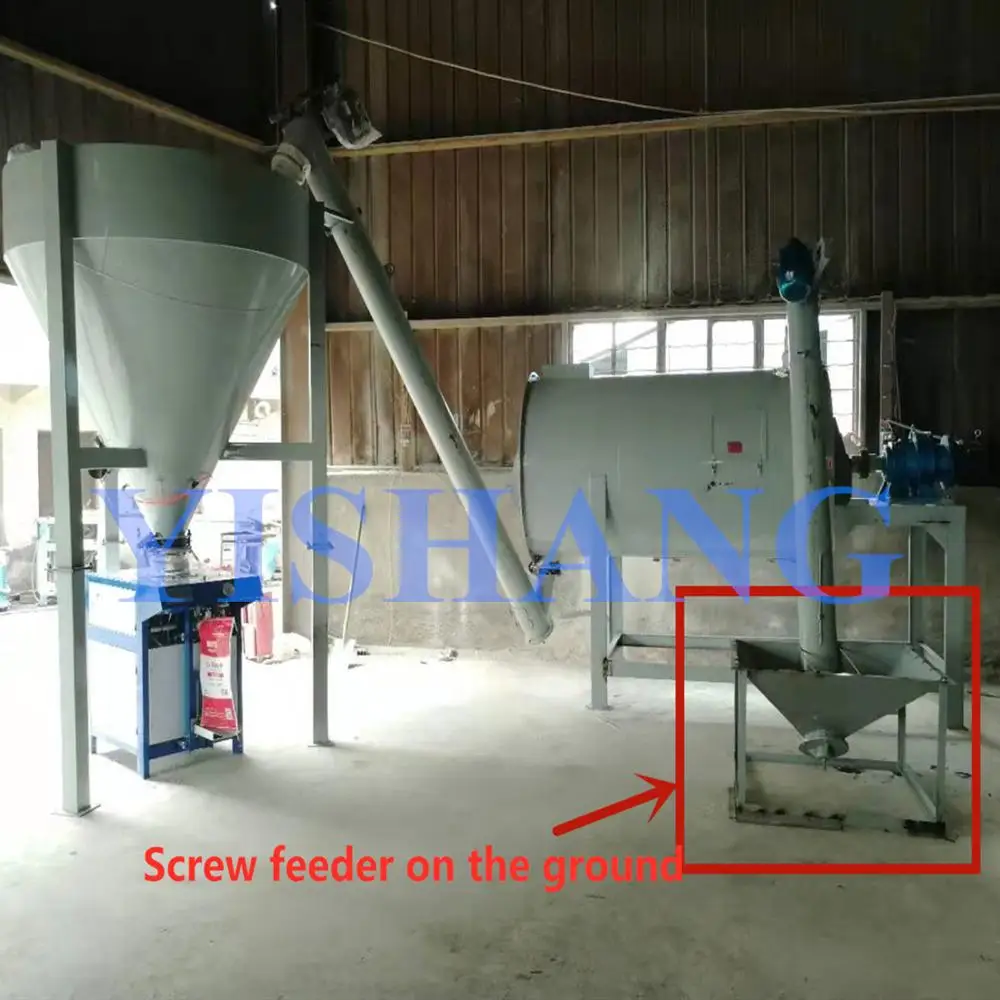 Sand cement color coating mixing machine mixer fly ash chemical dry powder mortar making machinery production line plant