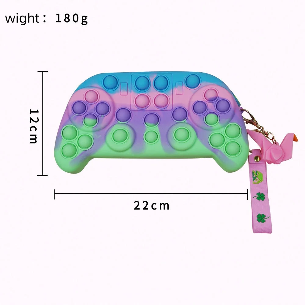 Factory custom silicone pencil case silicone game console handle storage bag