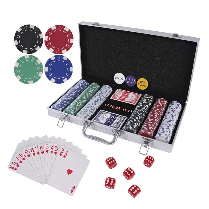 Cheap 300pcs poker set can customized poker chips blank