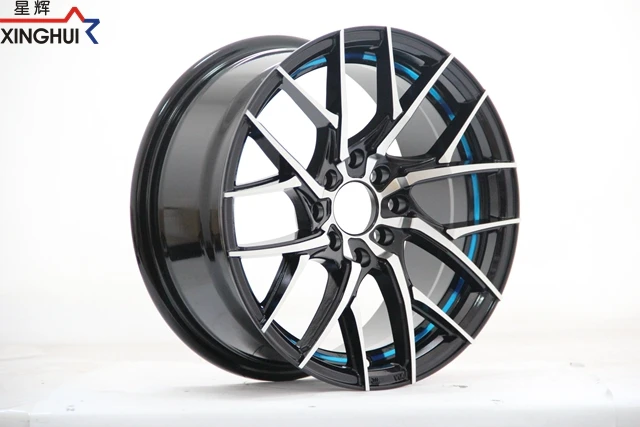 
14'15' 16' inch rims black machine face PCD 4X100 114.3 holes car alloy wheels 