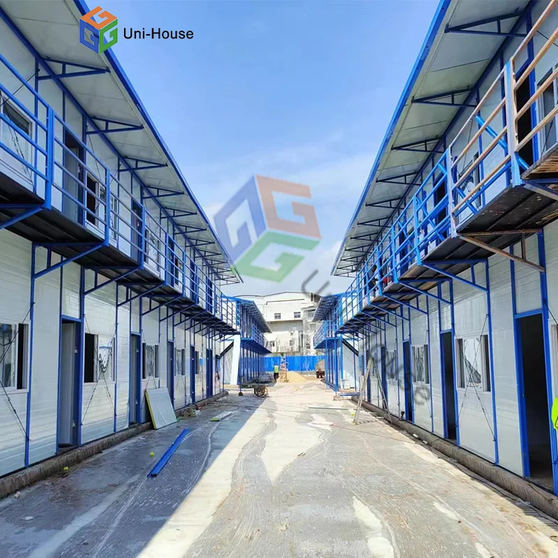 OEM ODM Benutzer definierte leicht zu montierende temporary Prefabricated Modulare  Metal Steel Structure K Type House