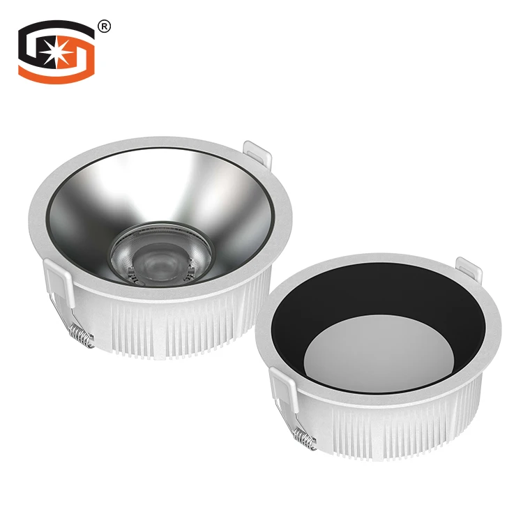 SD SMD Downlight & COB Spotlight CCT DIP Switc-усиленная Трехцветная регулировка температуры 8 вариантов отражателя и настройки