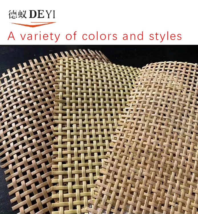 Custom Made  Synthetic Natural Cane Raw Material Rattan Webbing Roll for Fabric Crafting and Decorating Collages