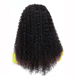 Cheap Malaysian Raw Hair Lace Closure Wig With Baby Hair 13X6 Unprocessed Virgin Hair Kinky Curly Human Lace Wig For Black Women