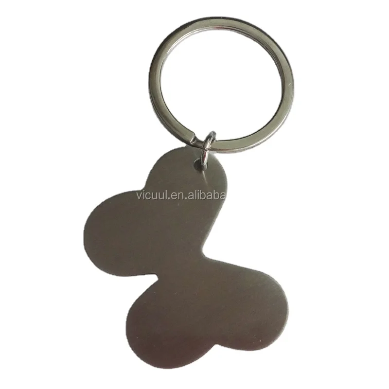 Promotional custom stainless steel heart keychain