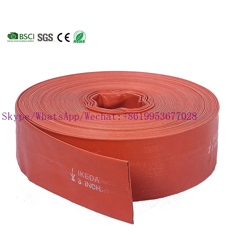 3/4- 10 inch water irrigation pvc lay flat hose from factory