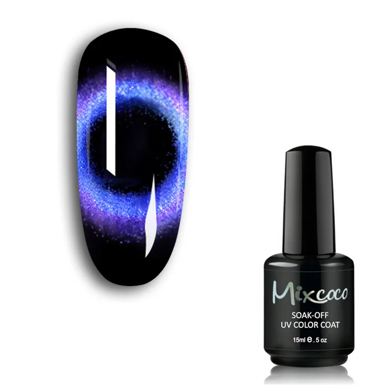 Mixcoco Galaxy 9D Cat Eye Nail Gel Soak Off Magnetic Gel Nail Polish Diy Magnet Nail Art Gel Varnish uvgel painting salon supply