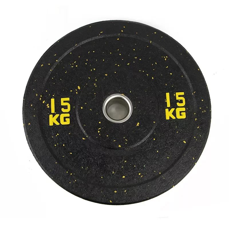 Factory Free Weight Color Speckle Rubber Solid High Temp Crumb Bumper Plate 5kg 10kg 15kg 20kg 25kg Weight Plate