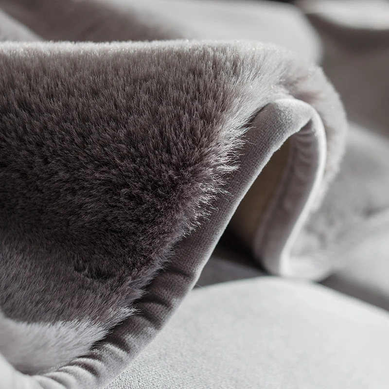 Factory Supplier custom modern decoration hotel soft rabbit skin fluffy floor carpets rugs for living room