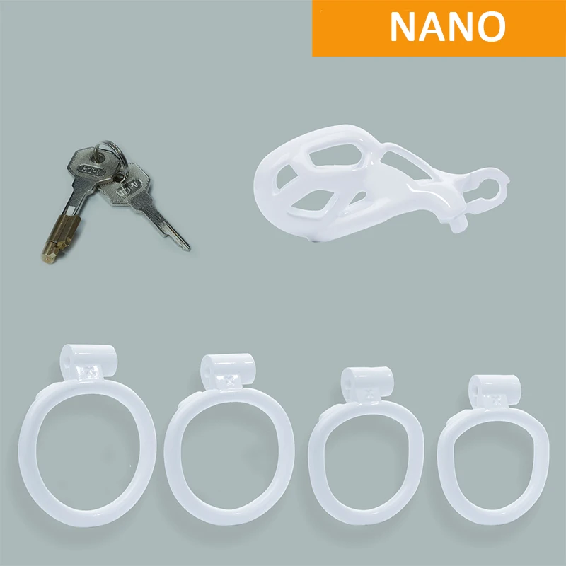 Light Weight Comfortable Plastic Cuckold Chastity Device Penis Lock Cock Cage for Male