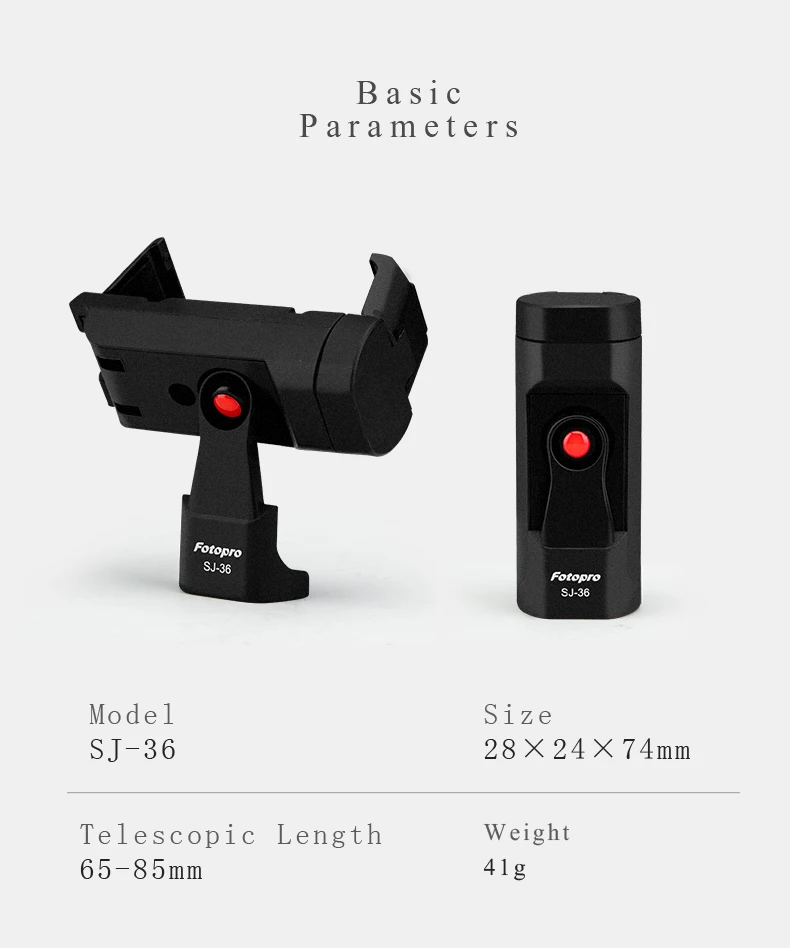 Fotopro 360 Degree Rotation Mobile Clip Live Streaming Accessories Tripod Phone Clip