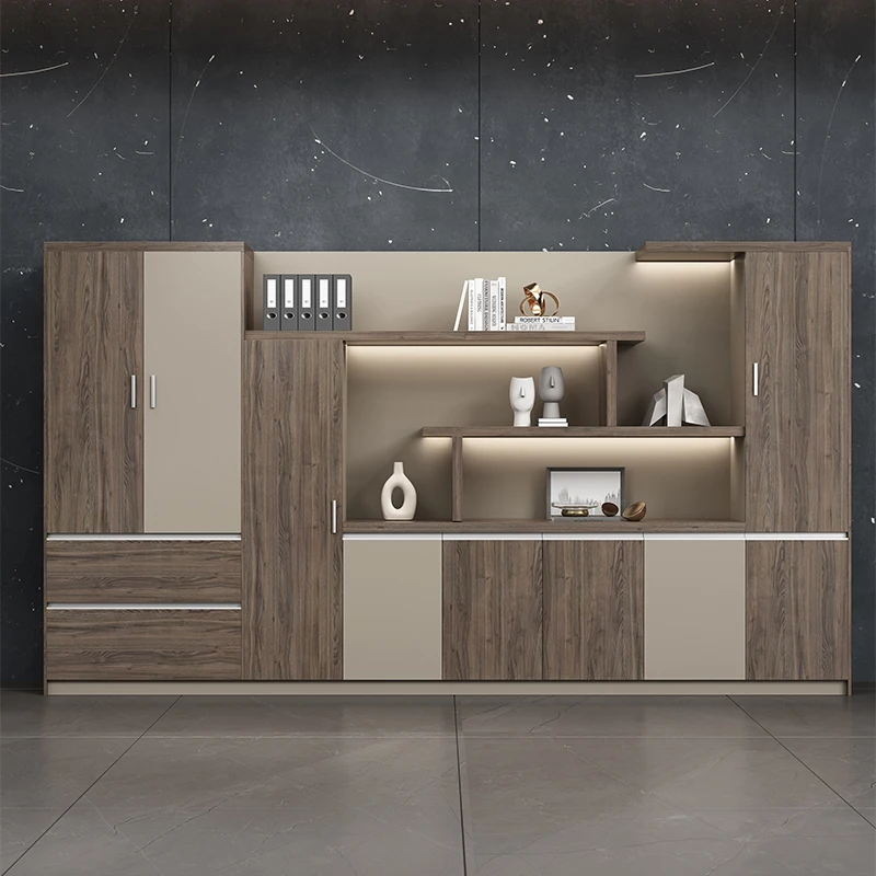 Modern Office Furniture Office Desk Shelf File Cabinet wooden Furniture Office filing display Cabinet Small Home Storage Cabinet