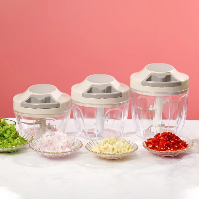 Smile Mom Kitchen Tools mini Hand Manual Plastic Vegetable Fruit Meat Pull Food Chopper