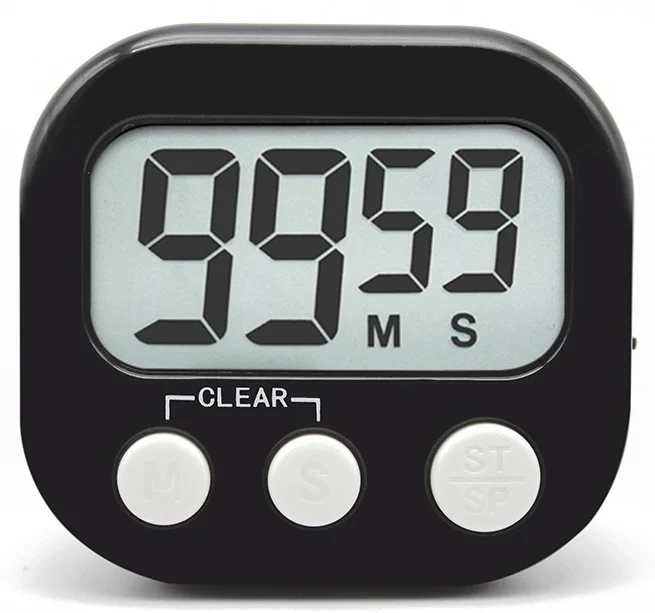 Small Digital Kitchen Timer Magnetic Back and ON/Off Switch,Minute Second Count Up Countdown
