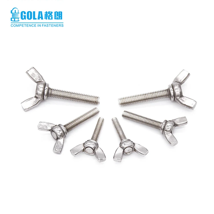 China Manufacture Stainless Steel Butterfly Wing Head Bolt With Wing Nut