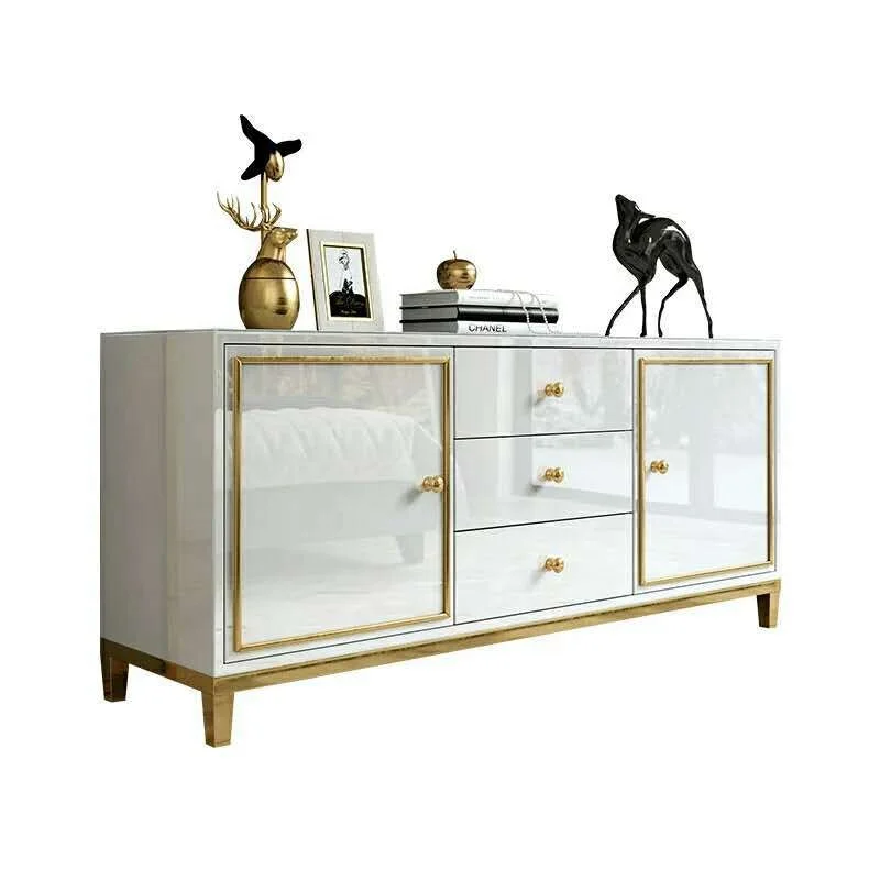 Luxury gold hallway table tv cabinet console livinig room furniture sideboard near wall board