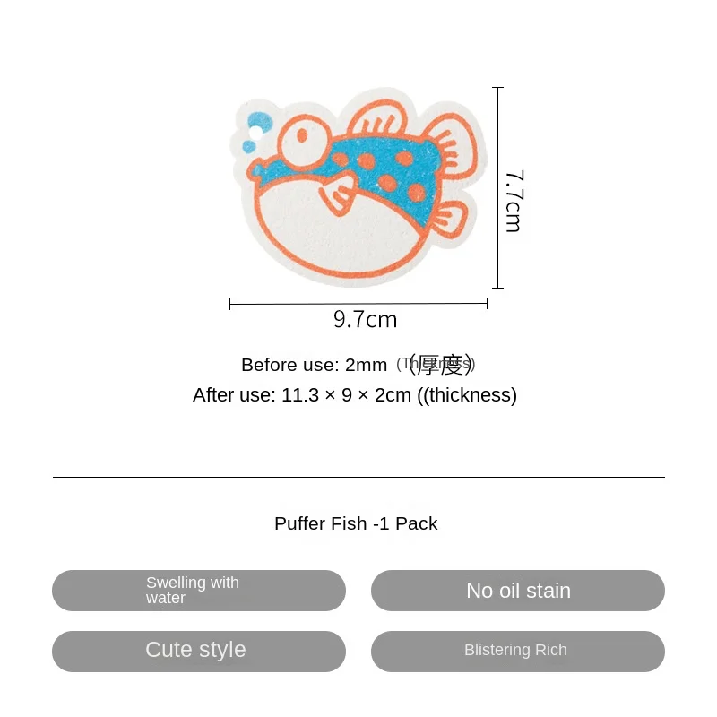 TIGARL Wholesale High Density Dish Washing Nano Wood Pulp Lovely Clean Sponge Magic Natural Cellulose Clean Scrub Sponge New