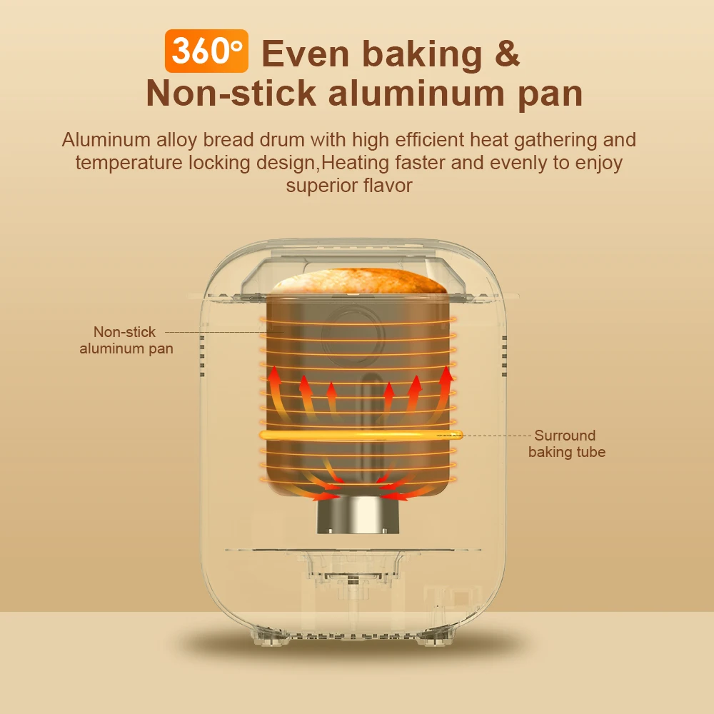 2024 hot selling 500g/750g home use multi-function electric automatical household bread maker with 20 menu